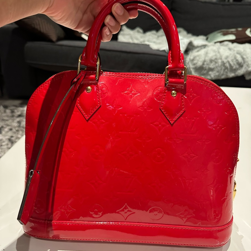 Louis Vuitton Red Satchel Bag